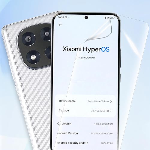 Ibywind for Xiaomi Redmi Note 15 Pro+ 5G/Poco M8 Pro 5G Screen Protector,2-Pack,Hydrogel Film with Camera Lens Protector,Easy Installation Tool,Bubble-Free,Fingerprint Unlock Compatible,Anti-Shatte - 6