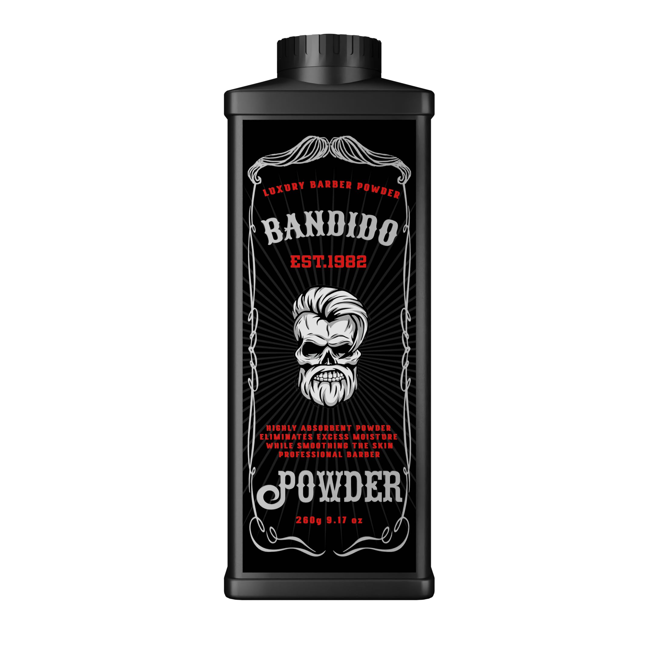 Bandido Luxury Barber Powder | Hidratante y Suavizante | Anti-Irritación | Polvo Corporal Profesional 260gr