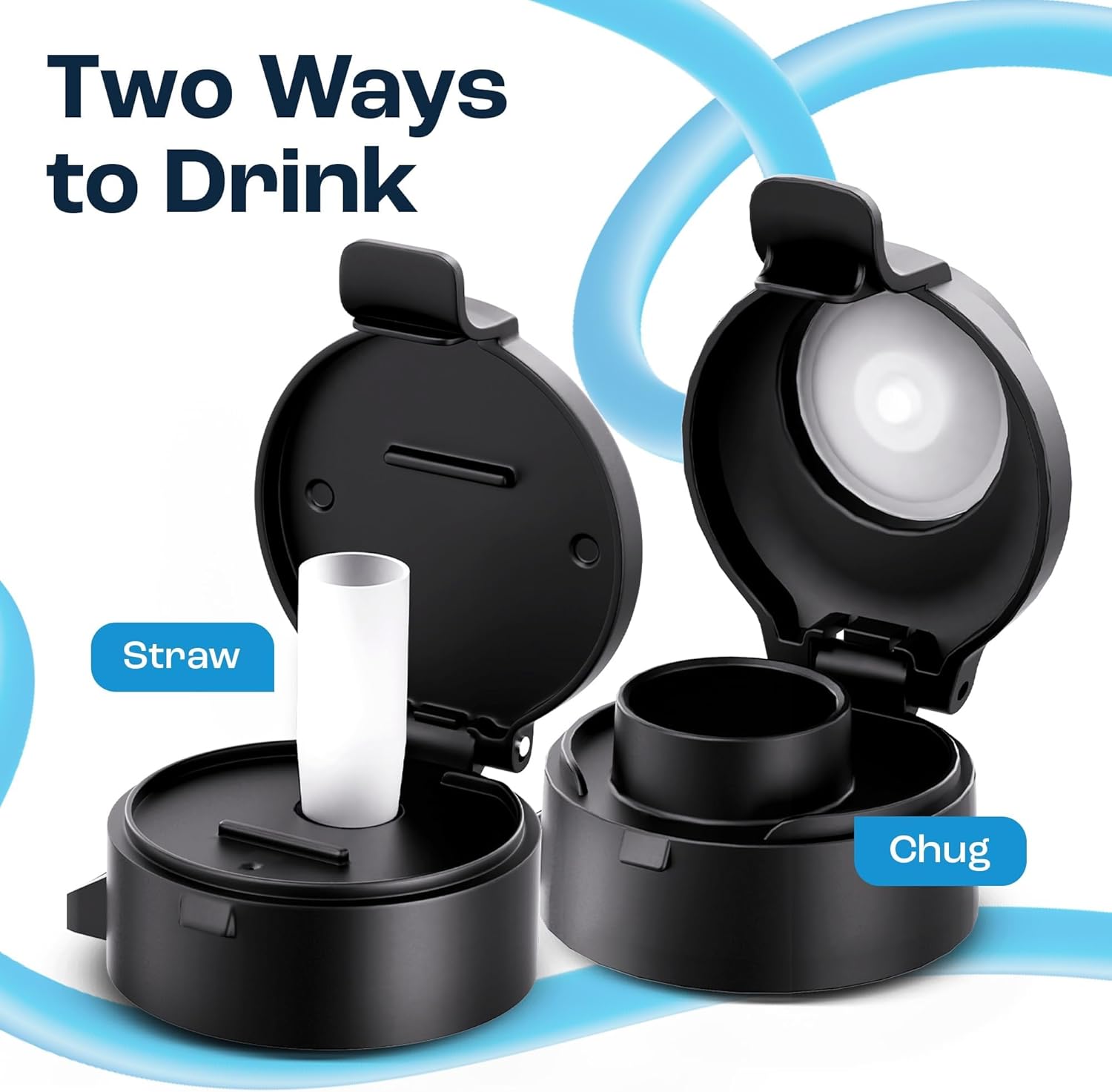 AQUAFIT 128 oz Water Bottle with Time Marker - Straw & Chug Lid - BPA Free 1 Gallon Gym Water Bottle with Handle - Big Gallon Jug (Nebula, 128 Ounces) - Image 3