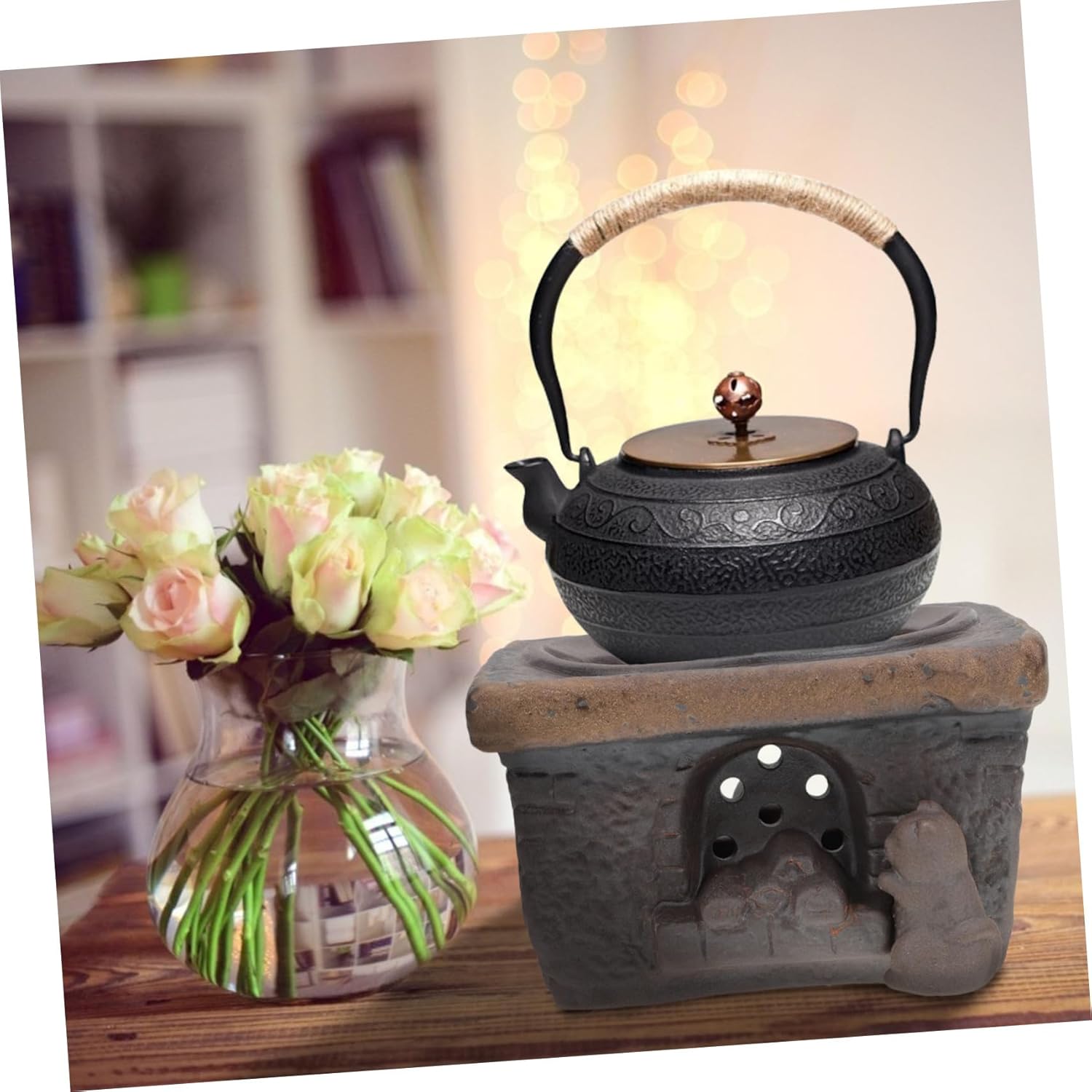 Ceramic Tea Warmer Base Porcelain Teapot Warner Tea Stove Holder Teapot