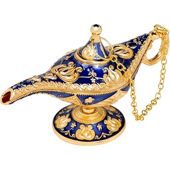 Magische Aladin-Lampe des Genies aus Zinklegierung Klassische Dekoration Wunderlampe f r Heimdekoration Geburtstagsgeschenk