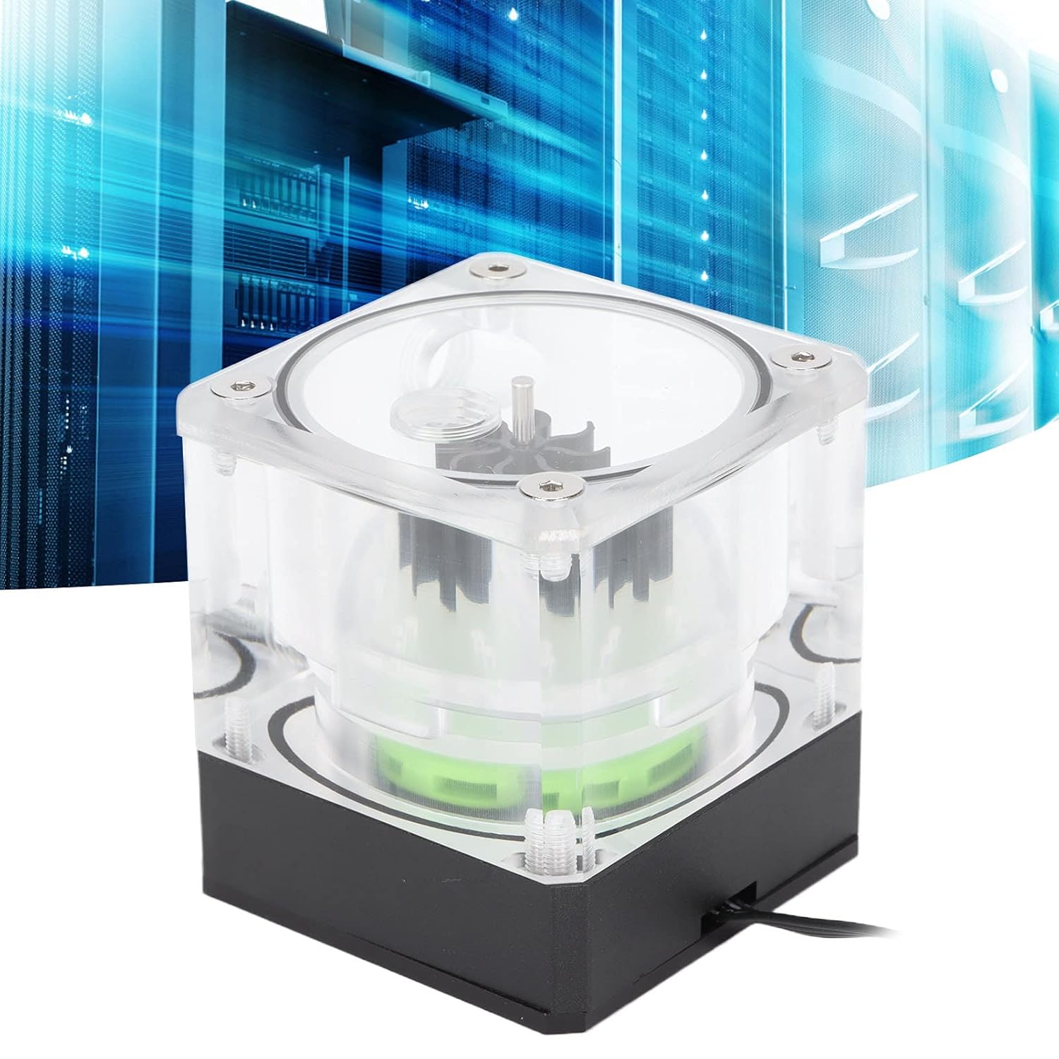 Pub M4YT Water Pump, Integrated 7cm Computer Water Cooler, Sturdy Acrylic Box Aluminum Armor, Indicator, Easy Installation, for CPU Cooling