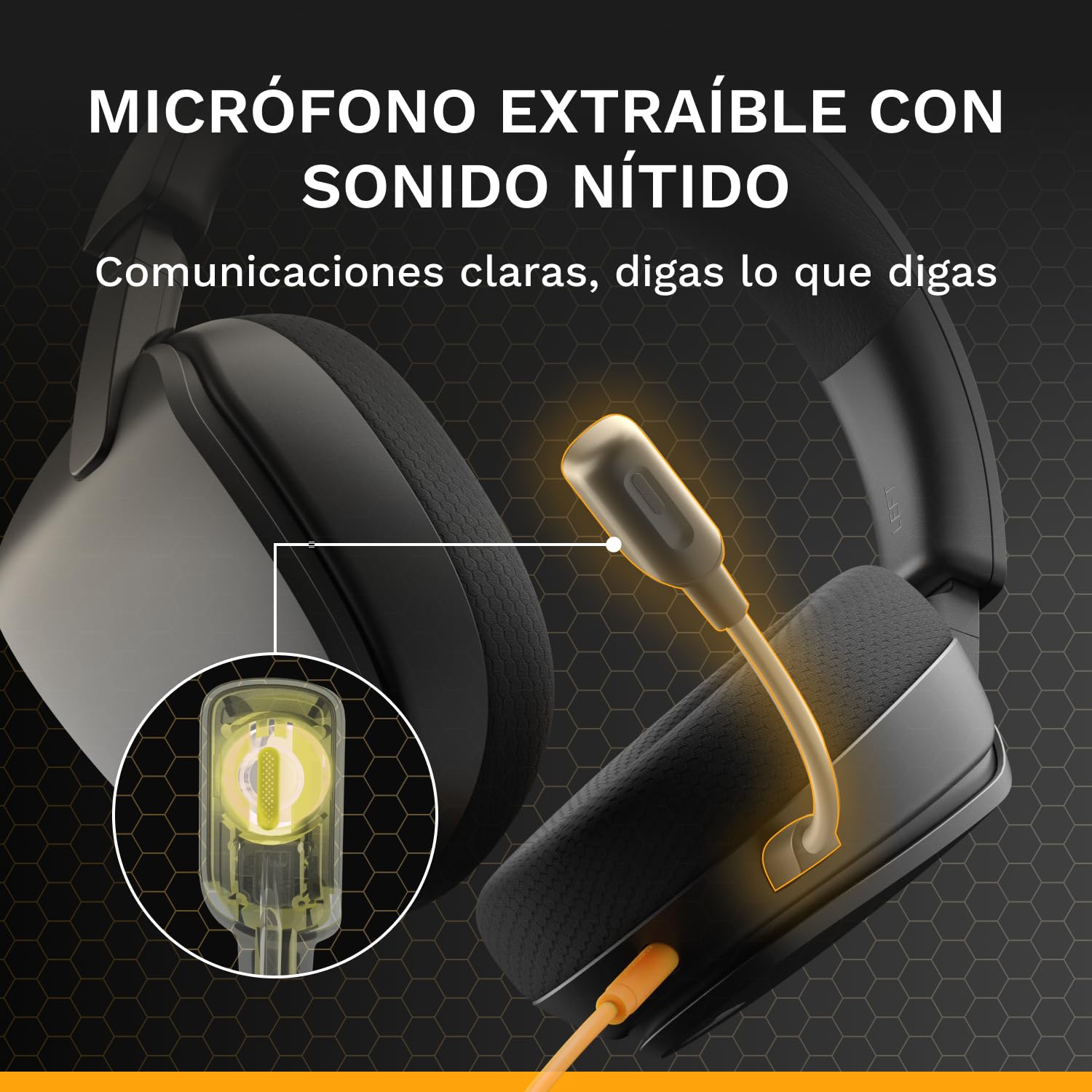 Glorious GHS Eternal - Auriculares de Gaming estéreo para PC, PS5, PS4, Xbox y Switch - Altavoces Ajustados únicos, Micro extraíble y Ajustable de 3.5 mm - Comodidad Duradera día y Noche - Negros