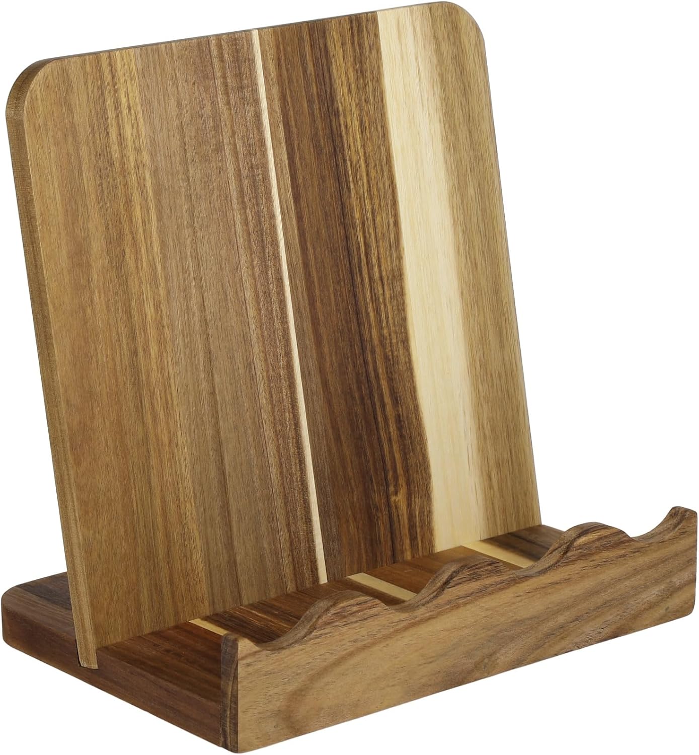Wooden Cookbook Stand with Removable Cutting Board, 11.5 x 11.4 in