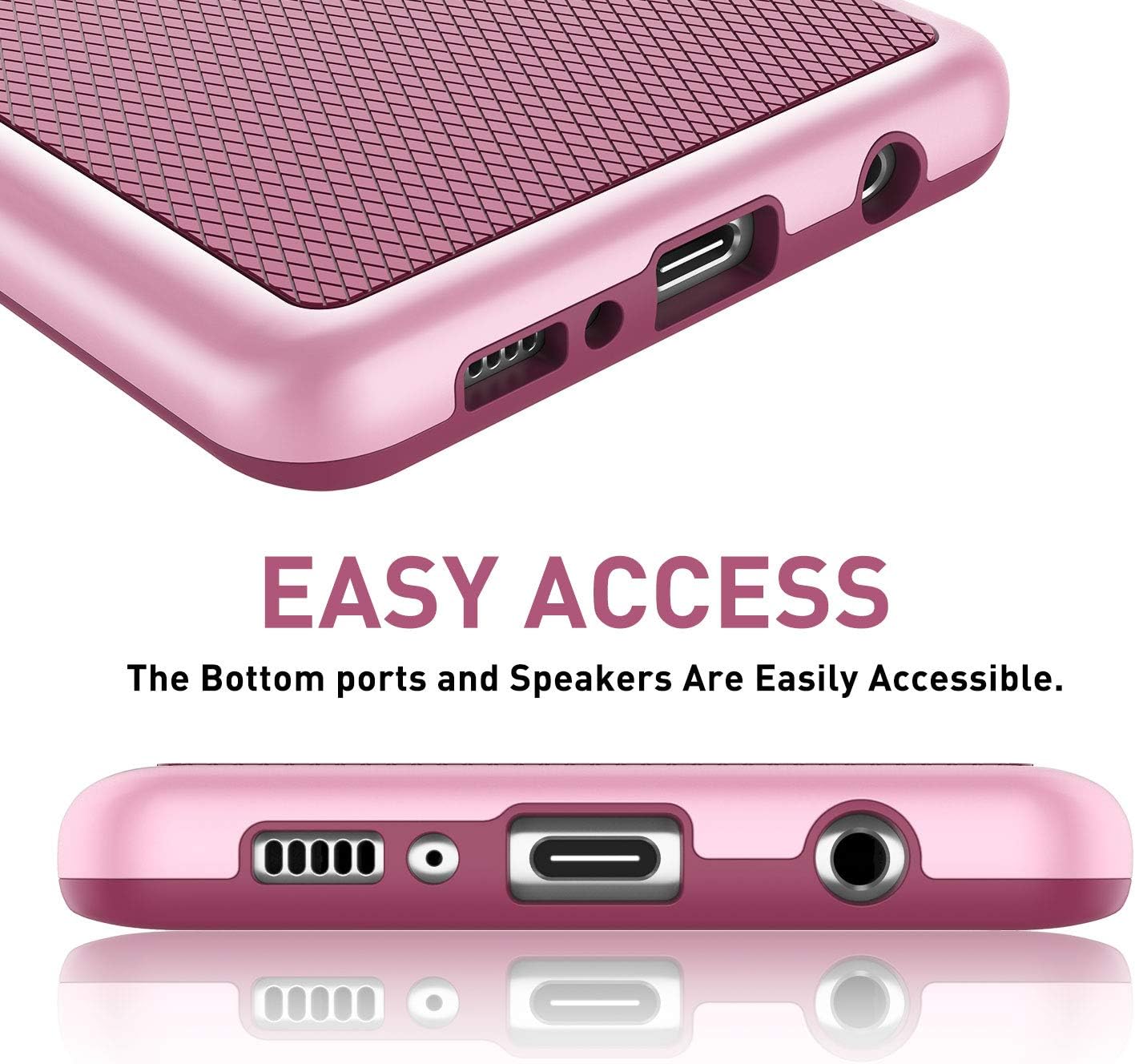 TILL for Galaxy S10 Plus Case, (TM) Ultra Slim 3 Color Hybrid Impact Anti-Slip Shockproof Soft TPU Hard PC Bumper Extra Front Raised Lip Case Cover for Samsung Galaxy S10 Plus G975U 6.4INCH [Wine]