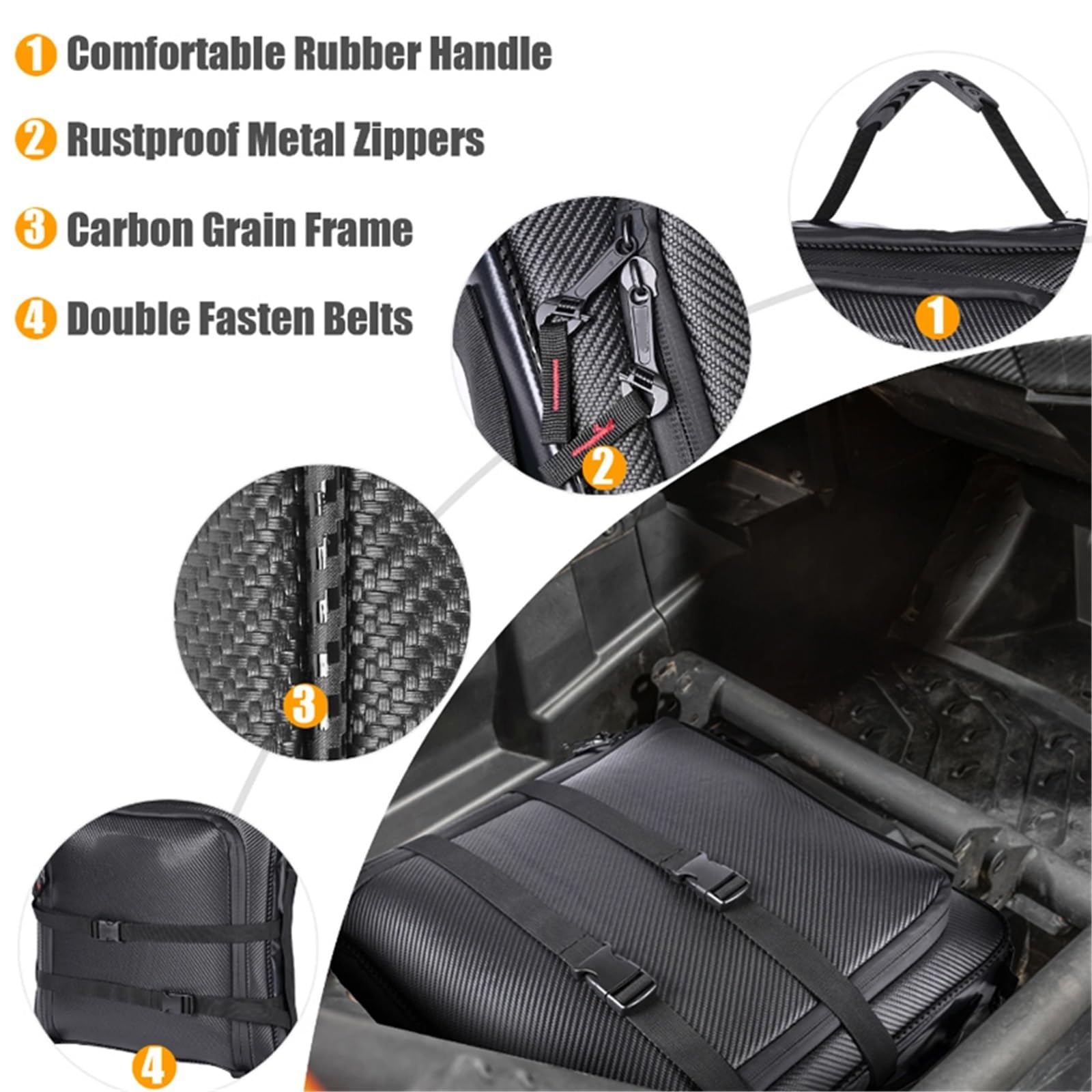 Bolsa De Almacenamiento Debajo del Asiento para Can Am Maverick X3 (2017-2021), PVC, Resistente Al Agua, Antichoque, para Herramientas UTV