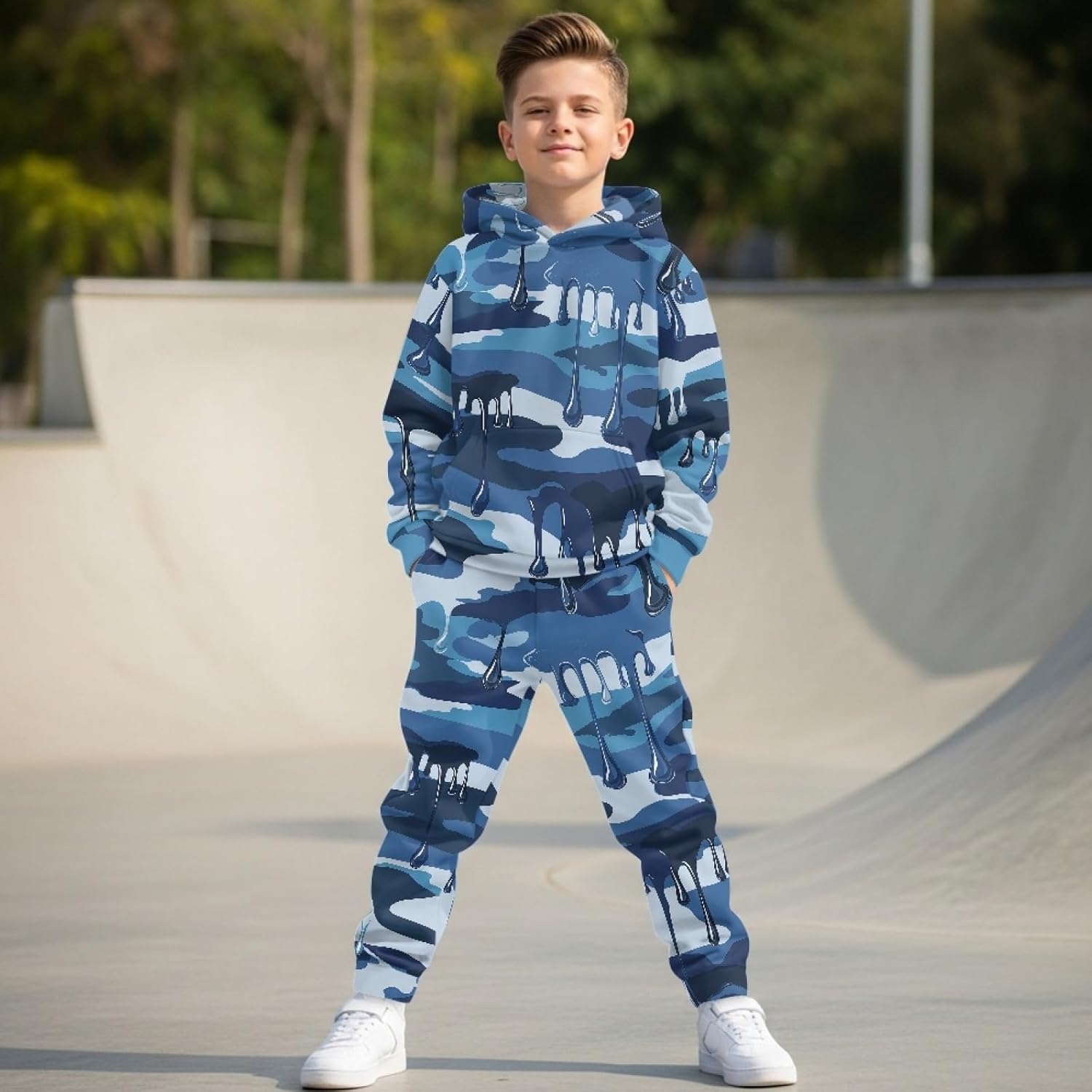 HUIACONG Children Sweat Set Boys Girls Sweat Suit for Kids Sweatsuits