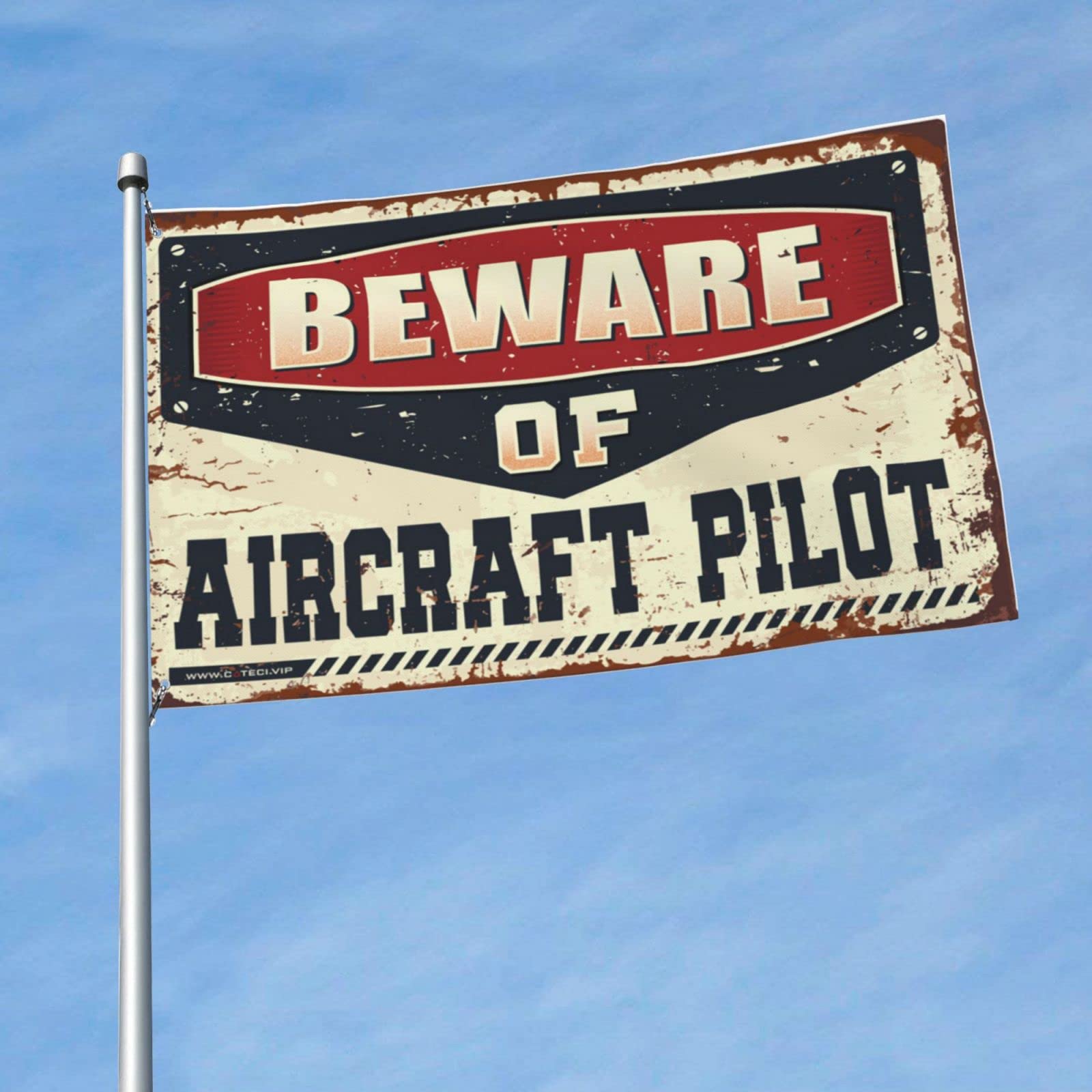 Drapeau Aircraft Pilot pour masquer un mur vide de dortoir uni