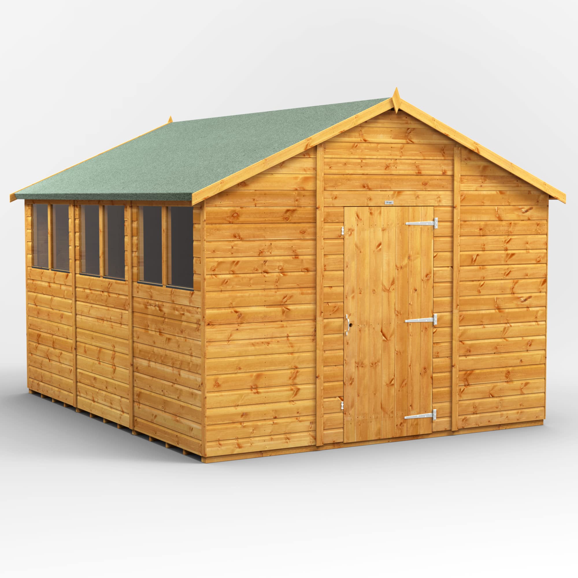 POWER High Grade Premium Apex Garden Wooden Shed with Security Features, PVC Window Sills, Door & Window Flexibility, made from Extra Thick Timber & Toughened Glass — view 21