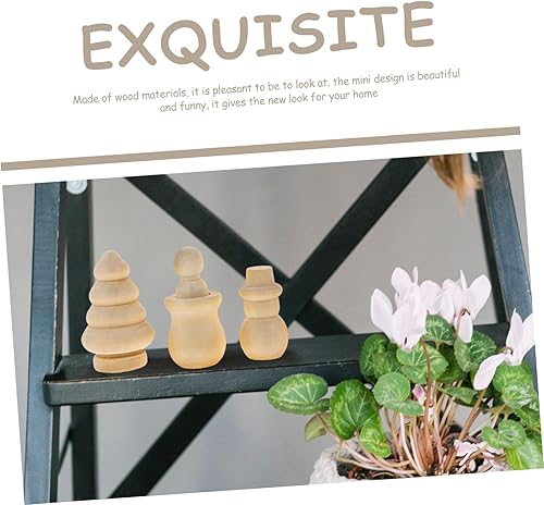 Miniatura 7 de TEHAUX 1 juego de troncos de color pequeño hombre de madera ruso apilamiento muñecas en blanco sin pintar muñecas de madera rusas sin pintar