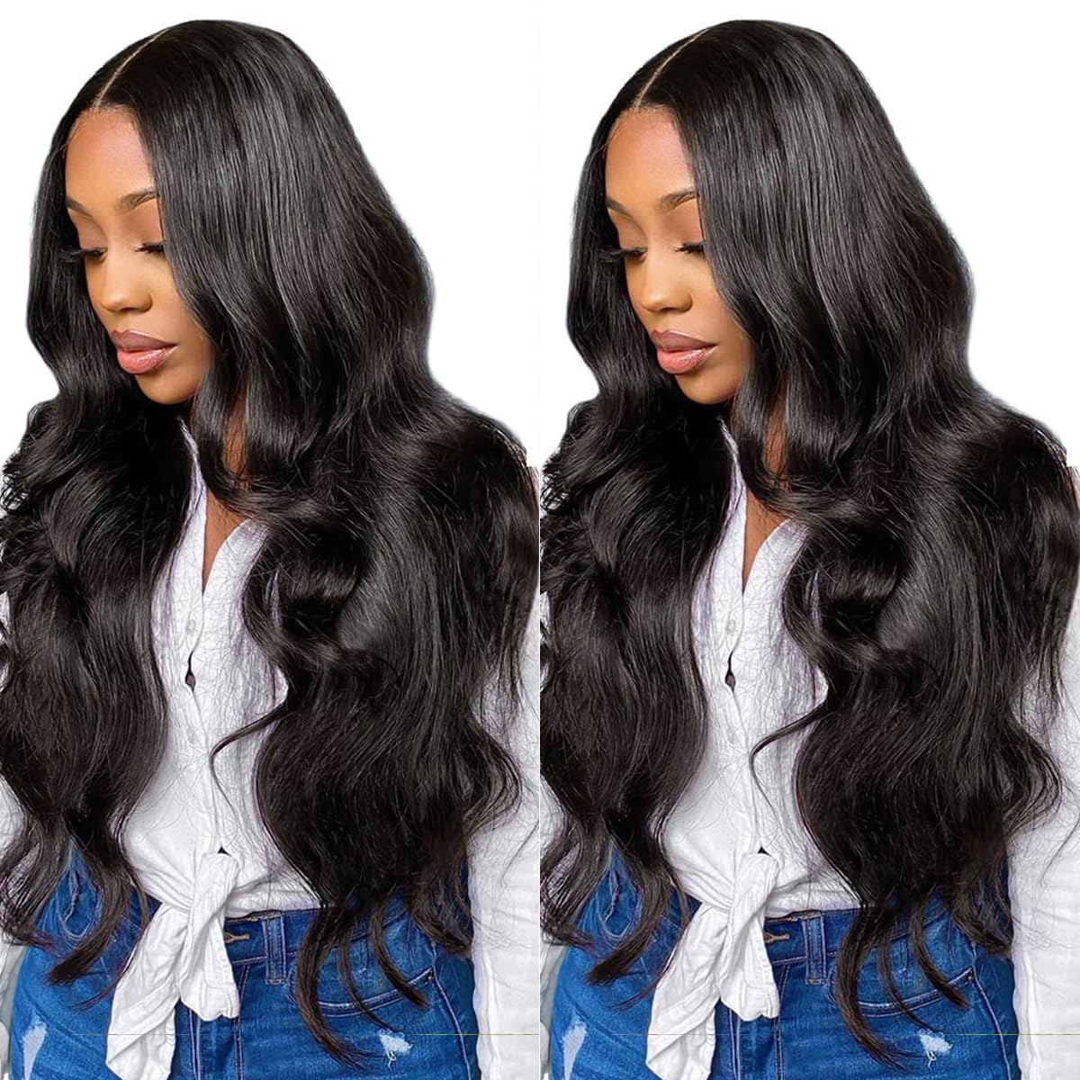 Gabrielle Weave Hair (14" 16" 18") Body Wave Hair Brazilian 3 Bundles 100% Unprocessed Brazilian Virgin Human Hair Weave Hair Bundles Natural Color Brazilian Hair