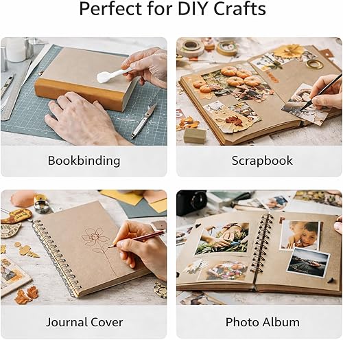 Miniatura 54 de 20 Piezas Tablero para Libros, Tablero de Encuadernadores Cartón Prensado Tablero para Libros de Diseño Kraft Láminas de Cartón Prensado Extra