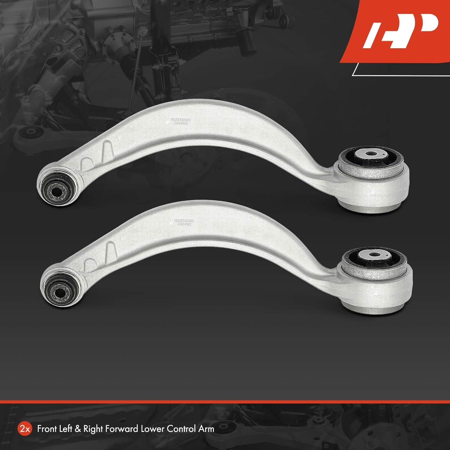 A-Premium 2 x Front Forward Lower Control Arm, Compatible with Jaguar XF 2009-2015, S-Type 2003-2008, Super V8 2005-2009, Vanden Plas 2004-2009, XFR 2010-2015, XFR-S 2013-2015, XJ8/XJR 2004-2009