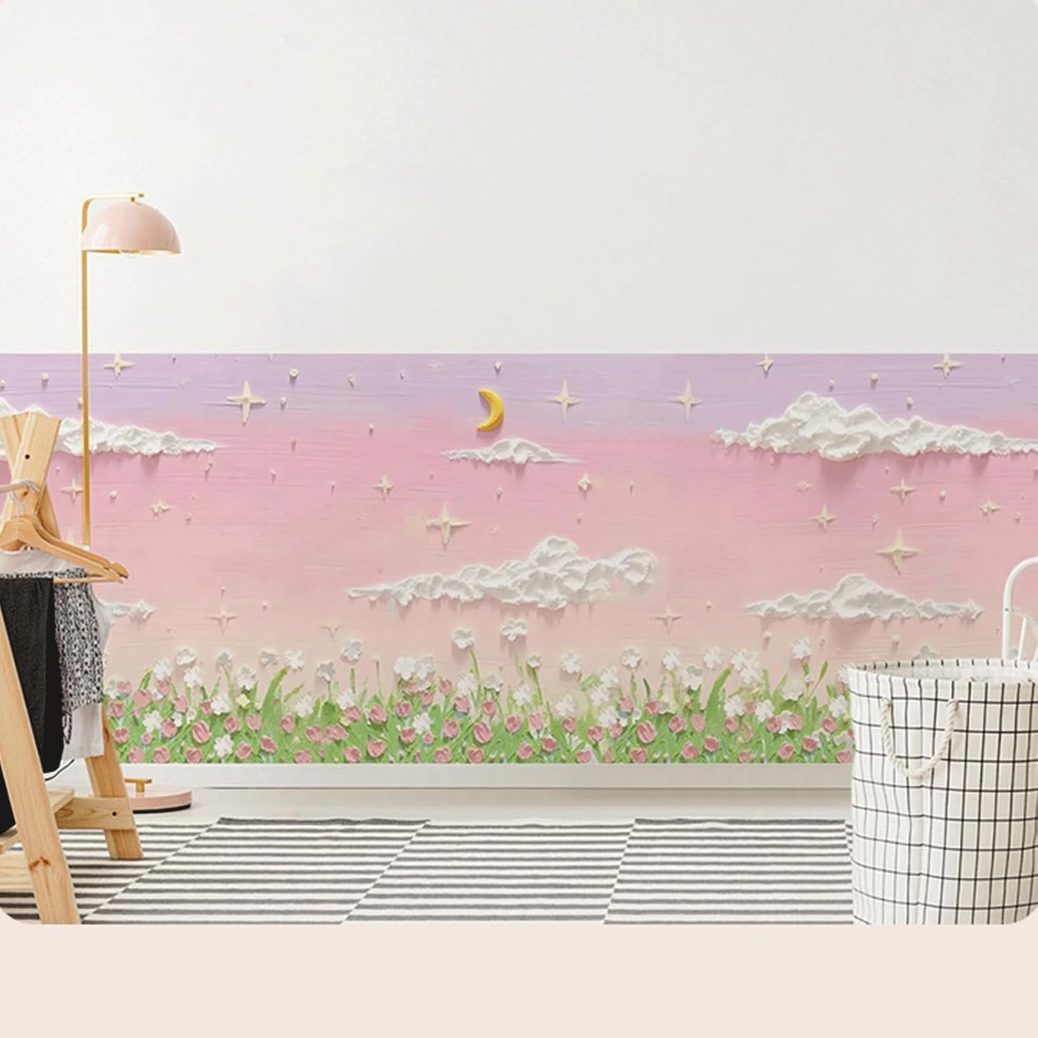 Printed Wall Panels - Self-Adhesive Waterproof Wall Decals for Bedroom & Living Room Feature Walls - Conceal Imperfections & Decorate(Purple,5m)