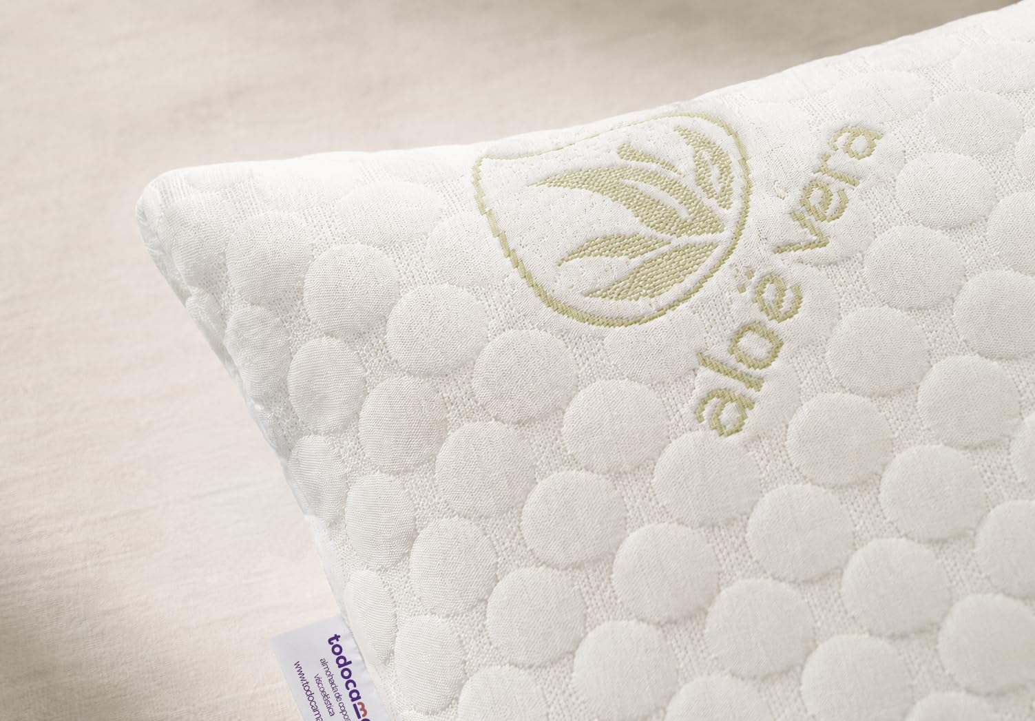 Todocama Poduszka pod głowę, 100% wiskoelastyczna, rdzeń z tkaniny stretch, wyściełany i z cząsteczkami płatków, biały, 2 x 70 cm