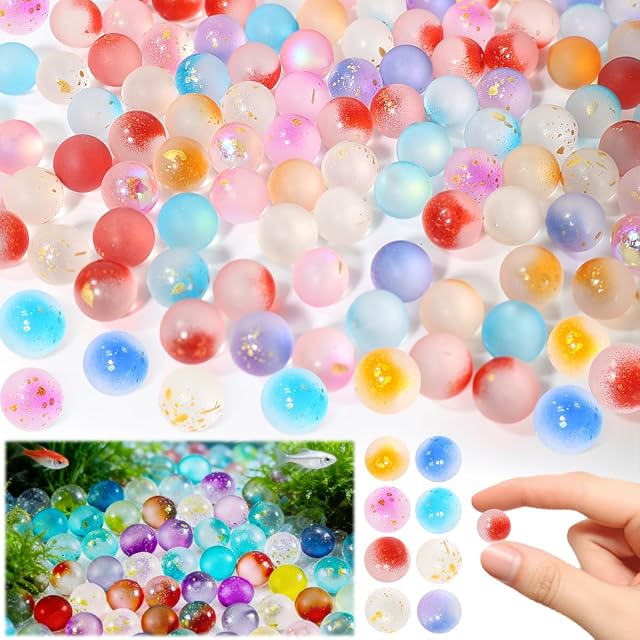 ASOUUNLD 200 Piezas Canicas de Cristal Coloridas