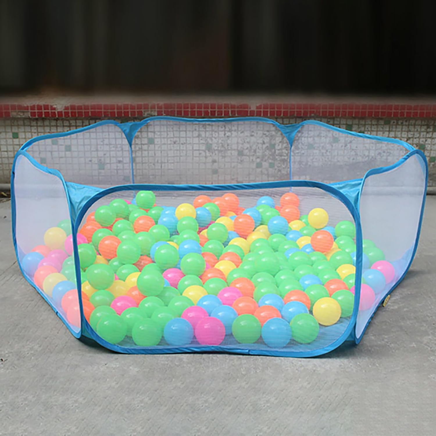 Foldable Ball Pit Pool Play Tent Indoor and Outdoor, Black