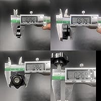 Vista 6 de Tuercas de sujeción moleteadas en forma de estrella métricas M8 de plástico negro, pomos roscados, pomo para cortadora de césped, kit surtido