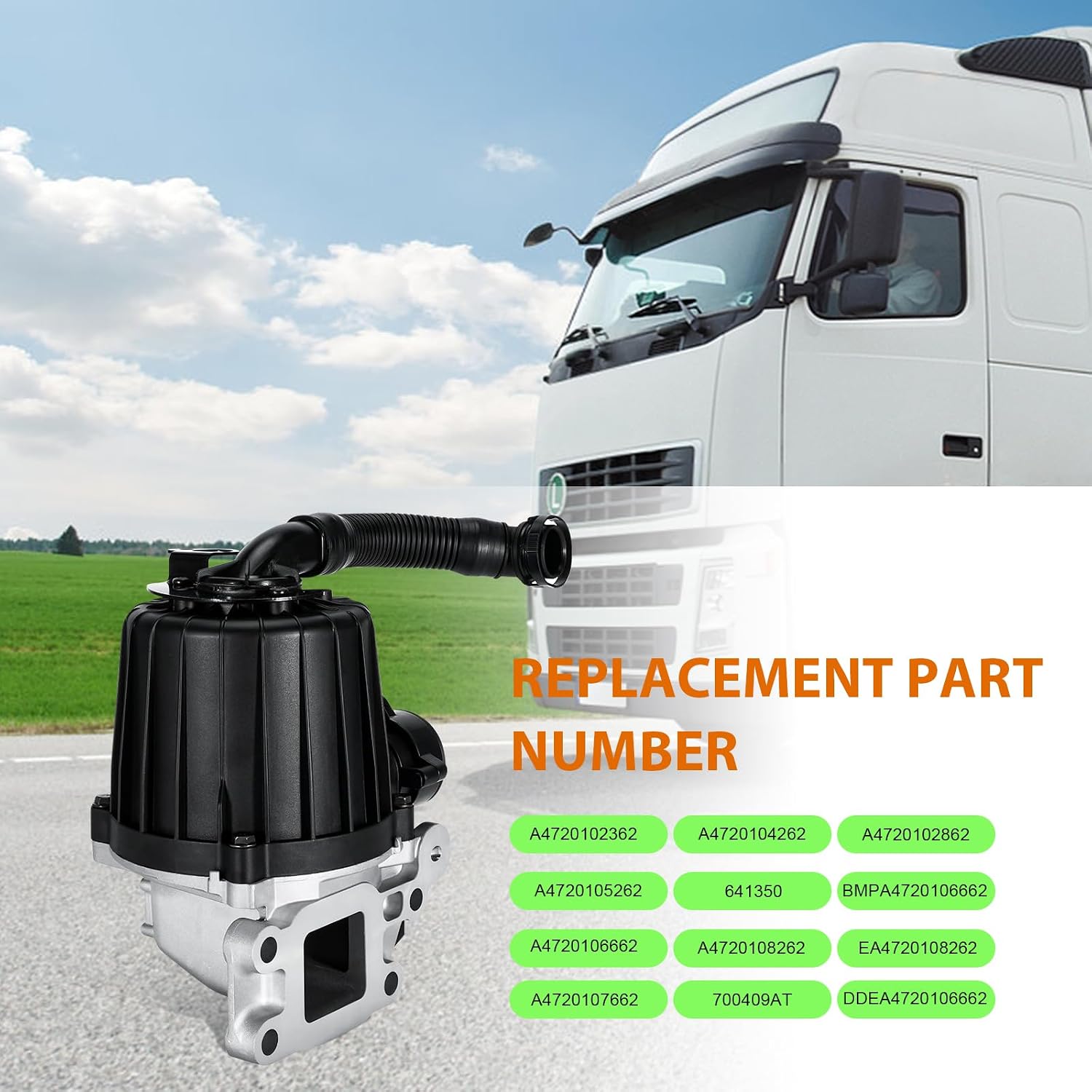 A4720108262 Diesel Oil Crankcase Ventilation Separator with Gasket for Freightliner Compatible with Detroit DD13 DD15 Mack MP8 Engines 2010-Present Replaces A4720102362 A4720102862