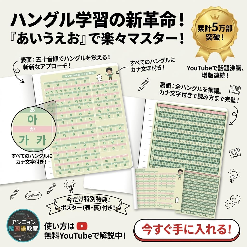 Amazon.co.jp: ハングルあいうえお表（下敷きセット） (緑) : 文房具