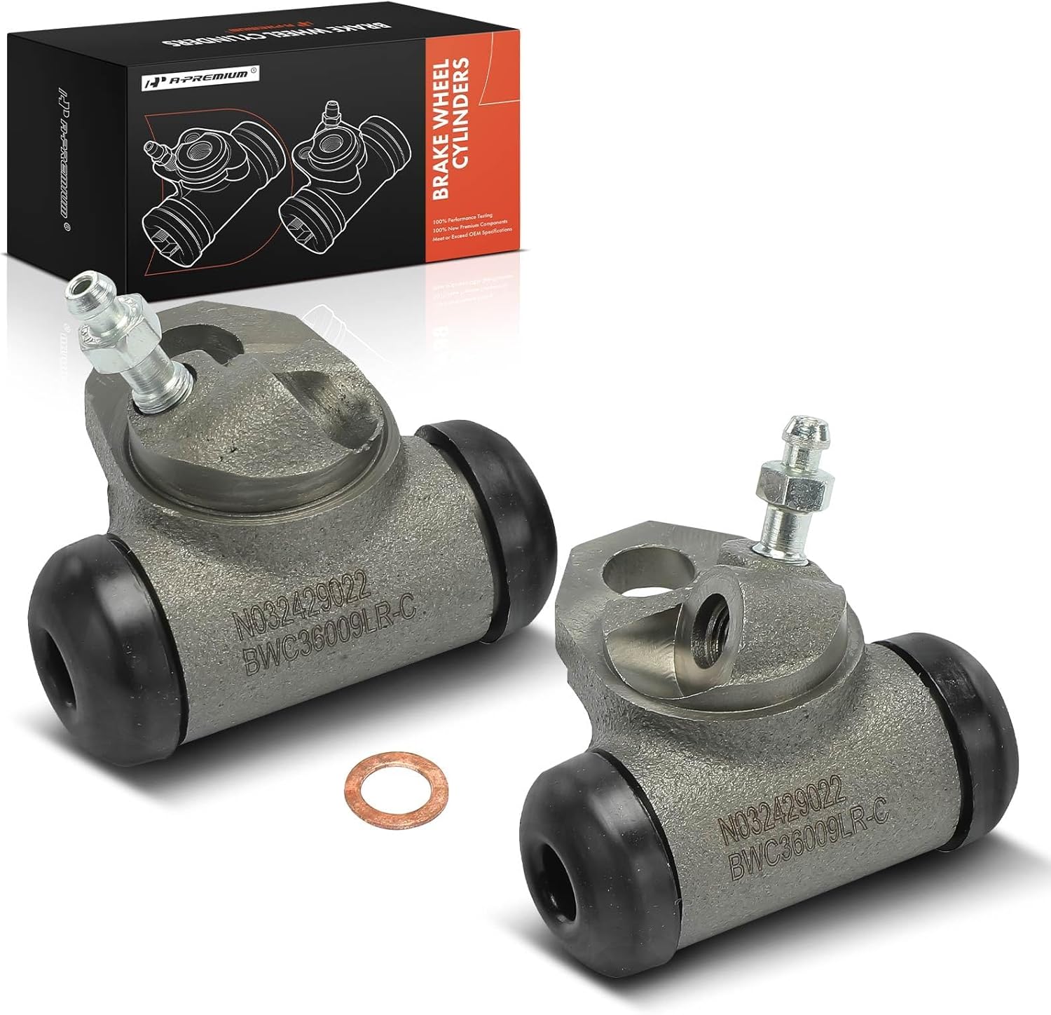 A-Premium Front Drum Brake Wheel Cylinder Compatible with Select Chevrolet Models - Chevy II 1962-1963, 2-PC Set - Replace# 5460813