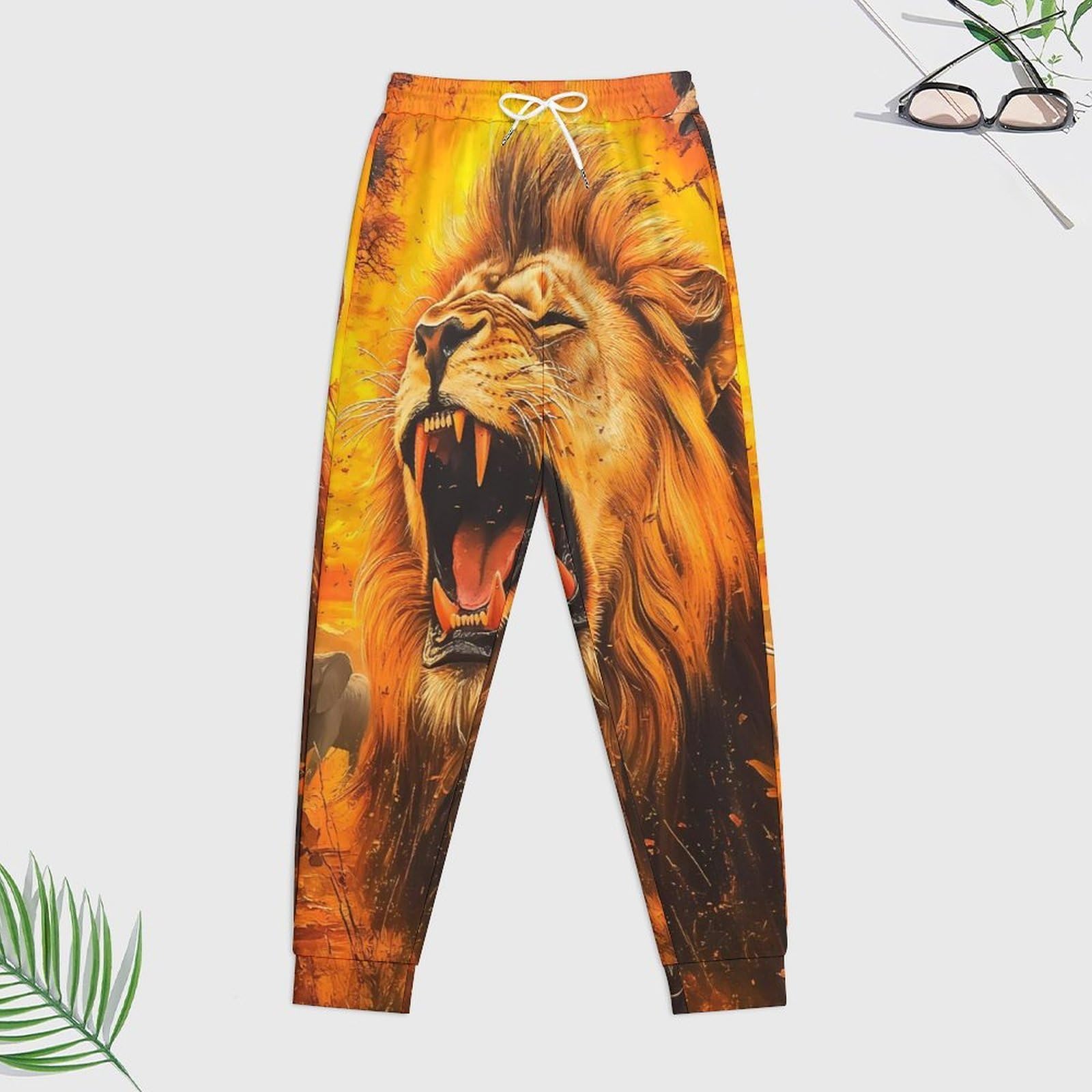 Leone Animali Africani Elefante Giraffa Tute per Gli Uomini Manica Lunga Felpa Con Cappuccio E Pantaloni Della Tuta Joggers Set Moda Tute