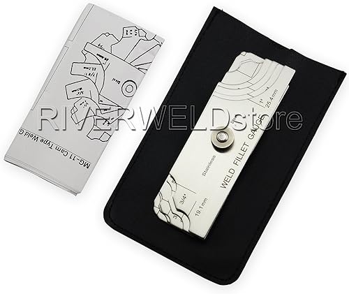 Miniatura 3 de RIVERWELD Juego de soldadura de filete de 7 piezas calibre RL calibre de profundidad prueba de inspección de soldadura cubital métrico y pulgadas