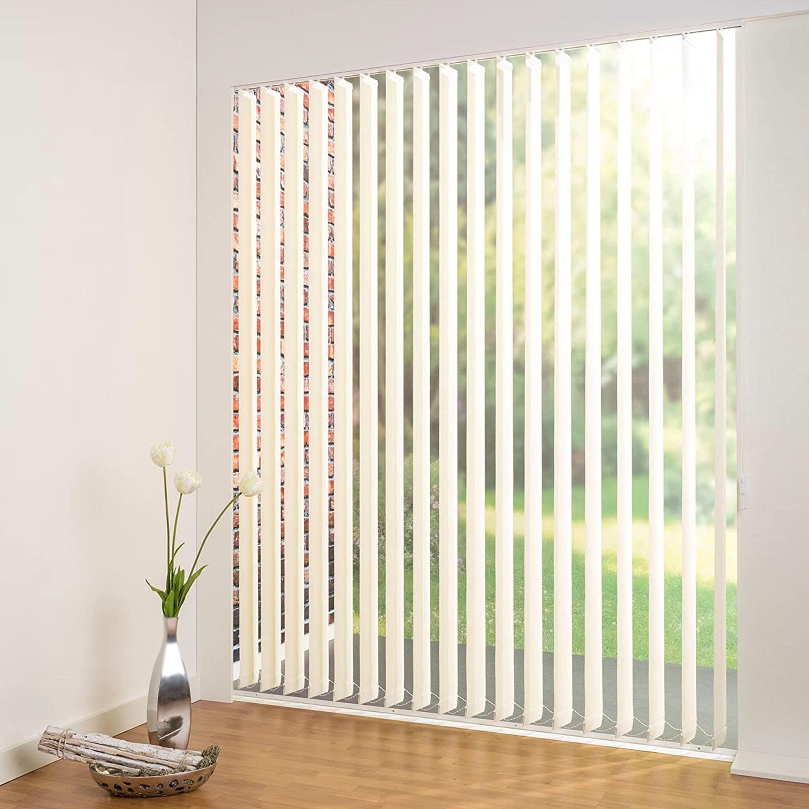 Tende Verticali per Porte e Finestre Tessuto Traslucido Tende Veneziane Verticali per Ufficio 60/70/80/90/100/120cm Lamelle 50x120cm