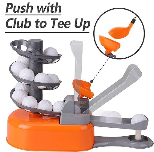 Miniatura 10 de iPlay, iLearn Juego de juguetes de golf rosa para niñas con cabeza de club izquierda y derecha, juguete deportivo para niños de 3 a 5 años, juego