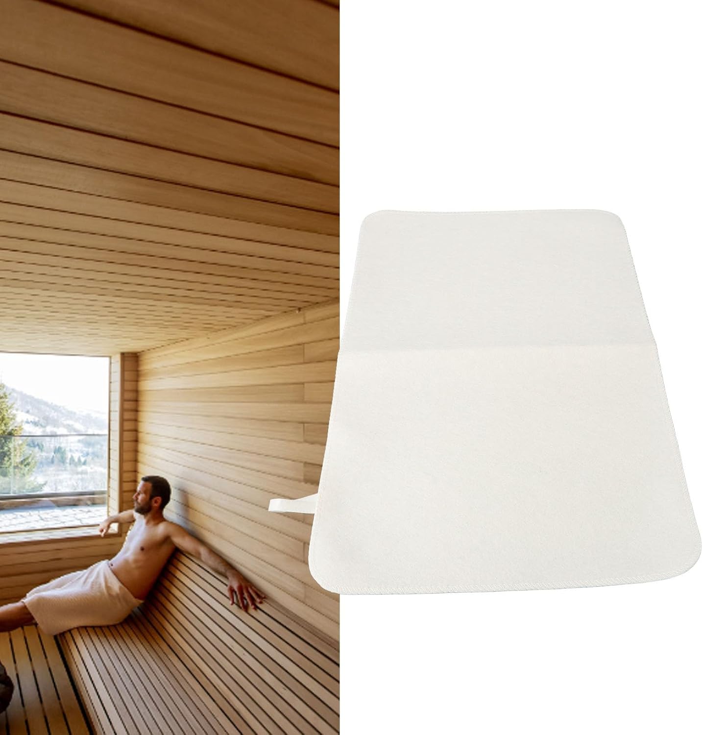 Sonew Sauna Felt Mat, Soft Comfortable Water Absorption Sauna Bath Felt Cushion Sauna Accessories for Bathroom