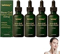Vista 1 de Lotmay - Gotas de péptido de colágeno de células madre, péptidos de colágeno líquido hidrolizados para levantar y reafirmar la piel (4 unidades)