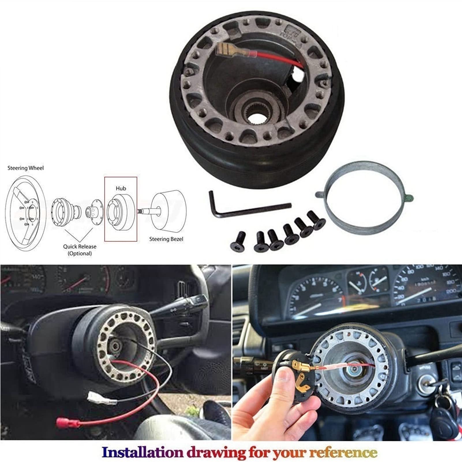 Kit capo dell'adattatore del mozzo del volante adatto per SUZUKI. Isotta Swift Vitara 3 porta 5 porta