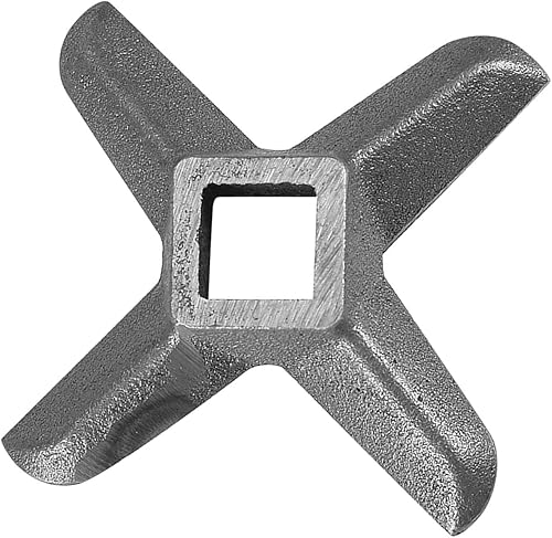 Miniatura 3 de Hoja de acero en forma de cruz profesional de cocina comida carne picadora cuchilla picadoras cortador pieza de repuesto plata opcional tamaño # 22