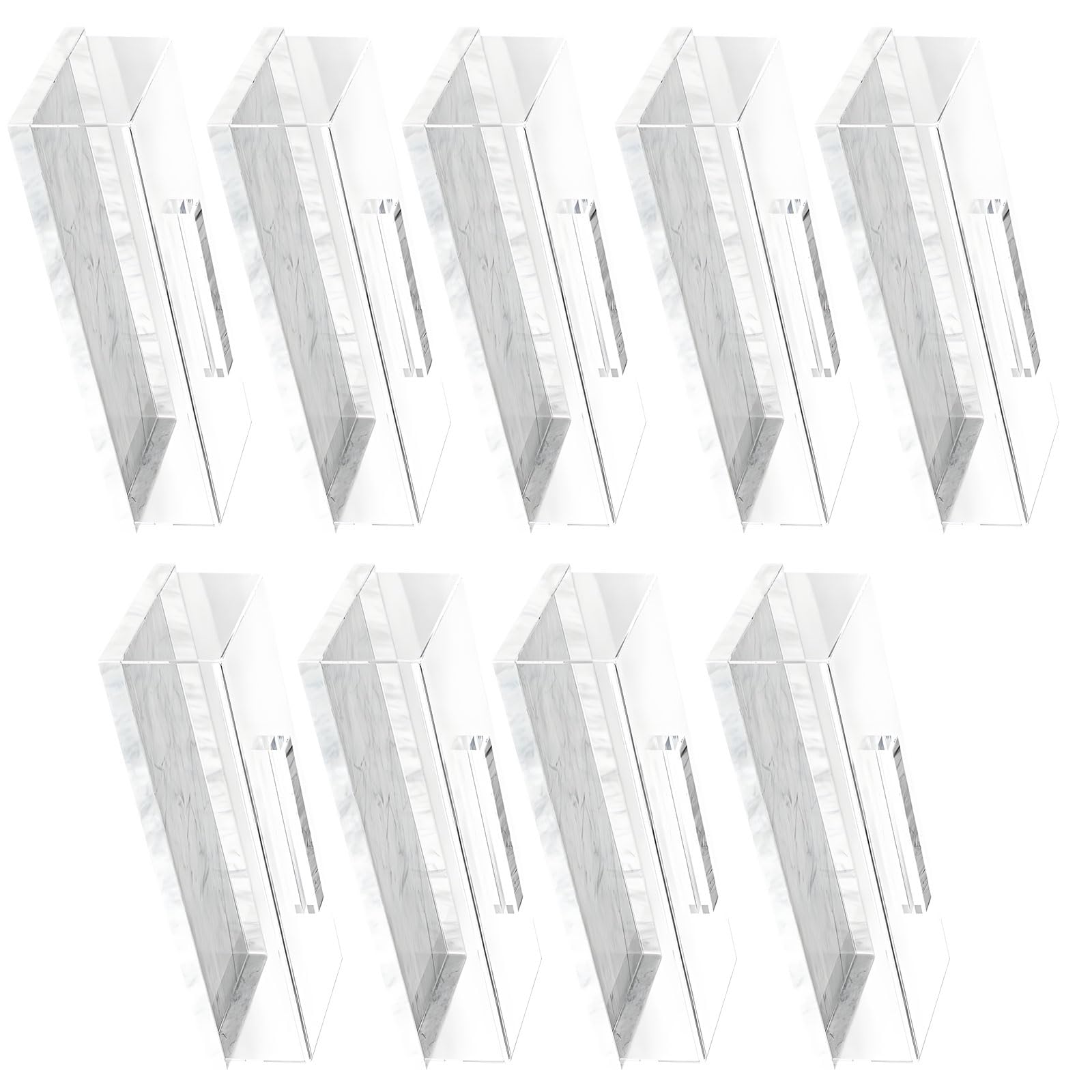 9PCS Crystal Dessert Tray with Marble Base Great for Gift Presenting and Celebrations Bakers