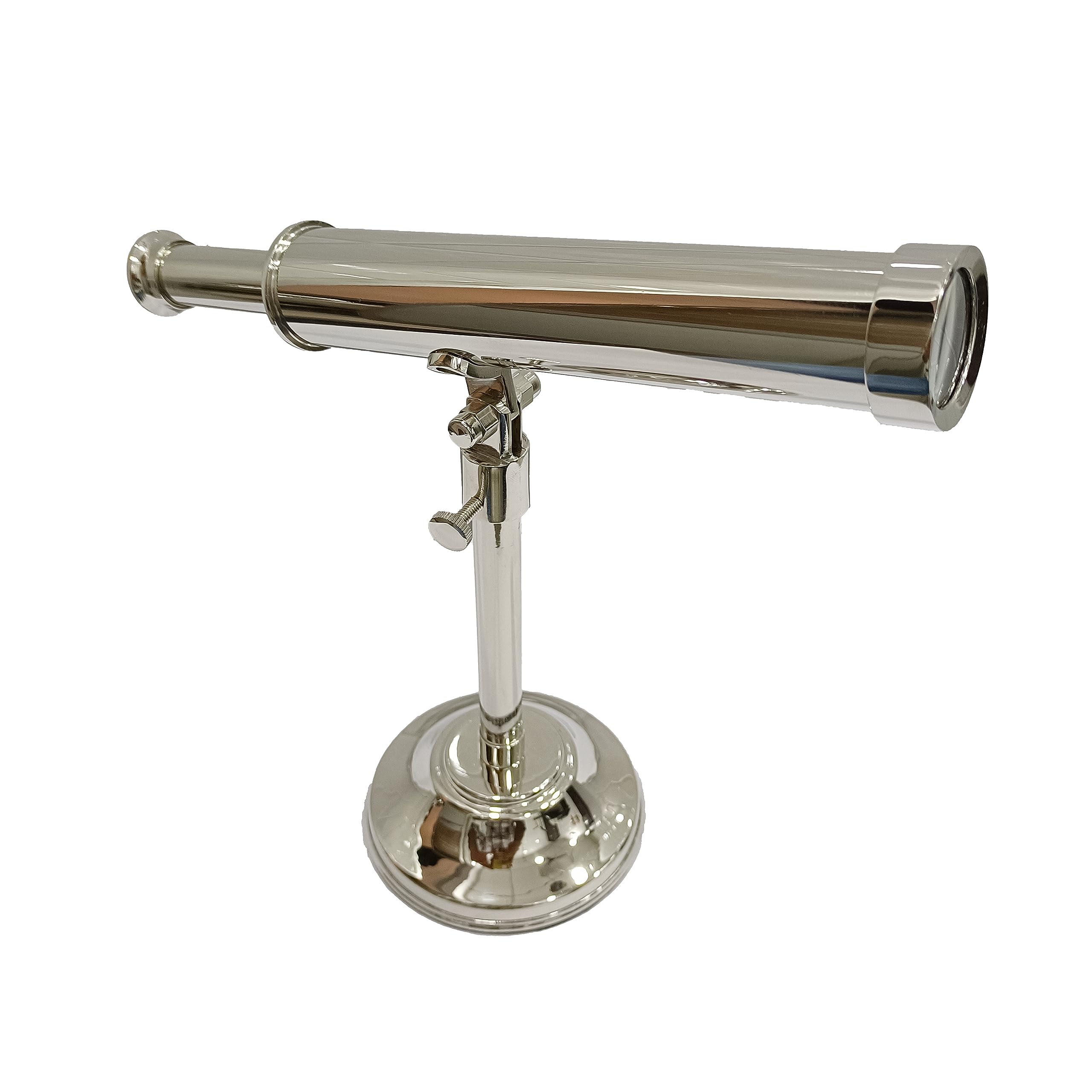 Single Barrel Nautical Brass Navy Harbor Telescopes Nickel Finish Vintage Look Telescope Marine Functional Brass Collectibles Gift Item