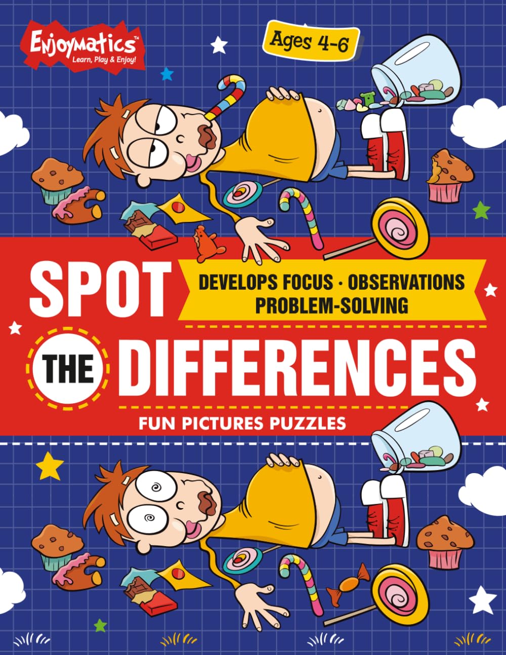 Spot the Differences for Kids Ages 4–6: Fun Picture Puzzle Activity Book: Brain-Boosting Visual Challenges to Develop Focus, Observation and Problem-Solving Skills