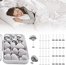 MQUPIN Clip di Fissaggio per Trapunta, 16 Clip per Copripiumino, a Forma di Fungo, con Bottoni, per Camera da Letto, Copripiumino, con Scatola (Grigio-Amore)