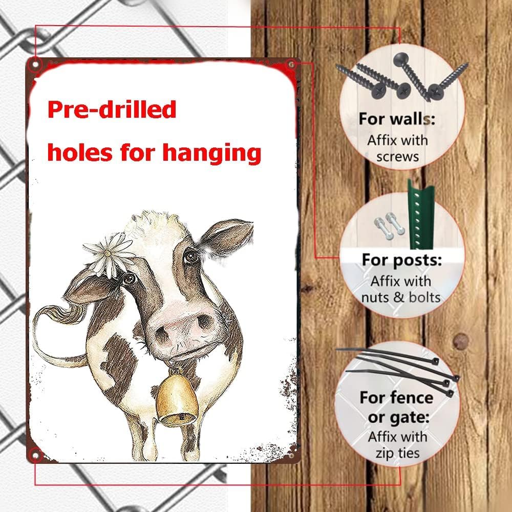 Rassen Der Kuh Wanddekoration - Vintage Metall Blechschild 30,5x40,6cm Für Küche & Wohnzimmer