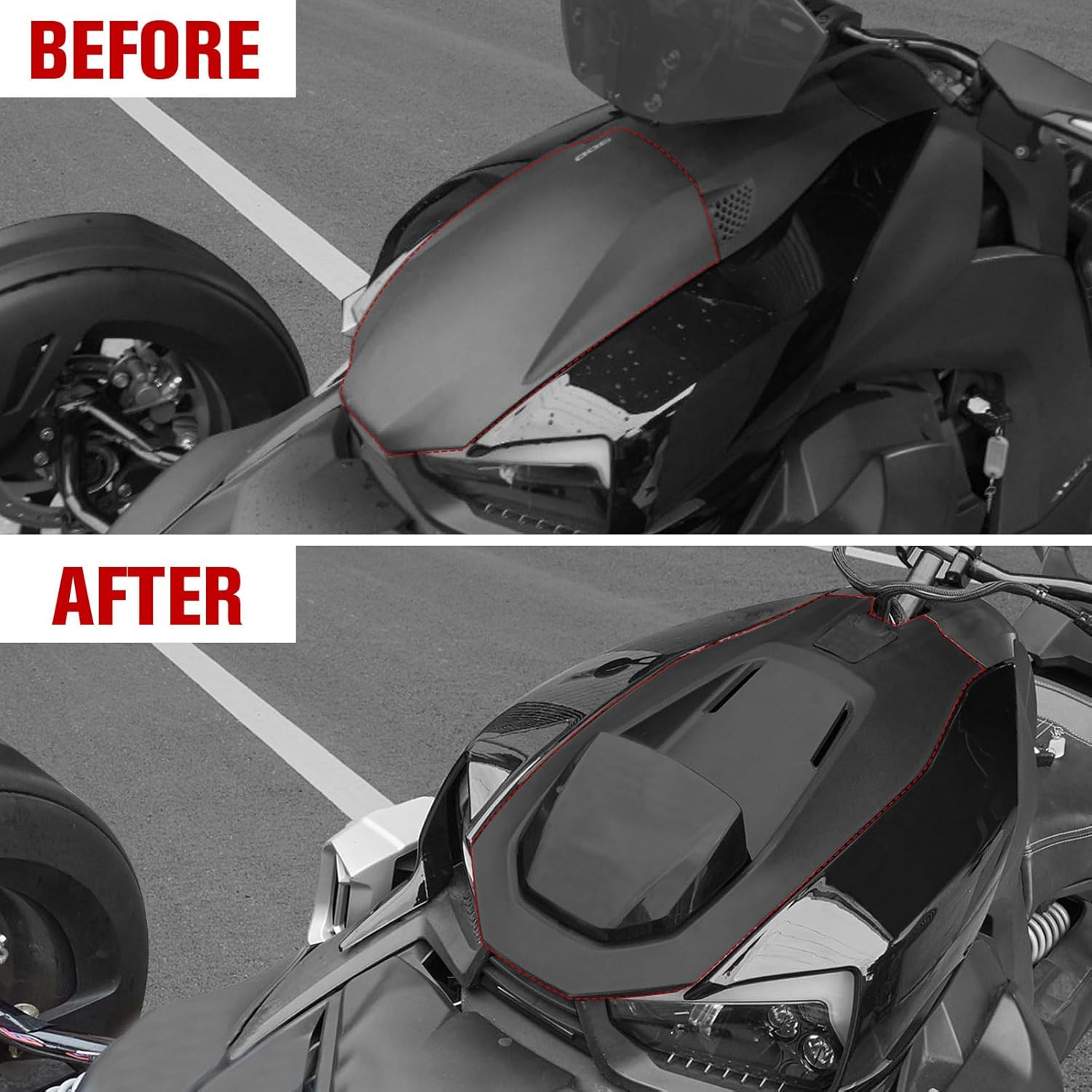 Cluster Relocator Kit for Can-Am Ryker 900, 600 Sport & Rally (Replaces OEM #219400948), Black Plastic Gauge & Speedometer Relocator Panel Bracket for Can-Am Ryker All Models Accessories