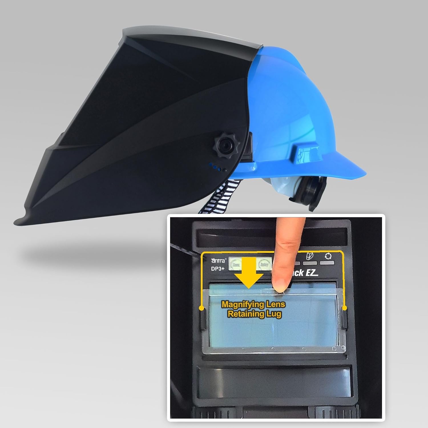 Antra Digital Solar Power Auto Darkening Welding Helmet - DP3-001X True Color 3/5-13 w/Tack Mode, Shade Lock, Two Step Delay, Low TIG Rating 2A - Precision Protection for Welding Excellence