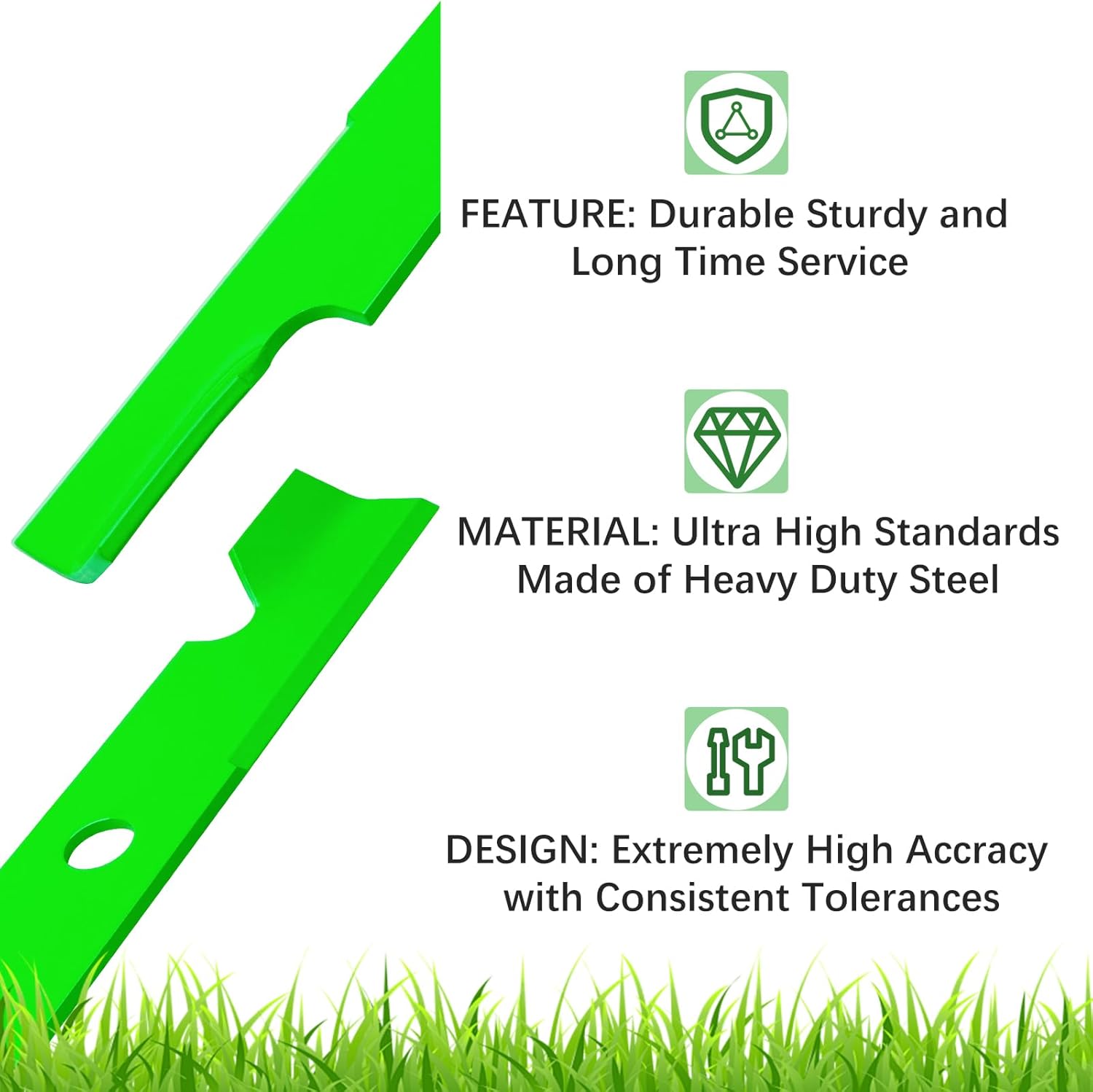103-6401 103-6381 High Lift Blades for 48 inch Exmark Lazer Z CT Turf Tracer Mower Decks Replace 103-6381-S 103-6401-S Toro 109-6872 (3 Pack)