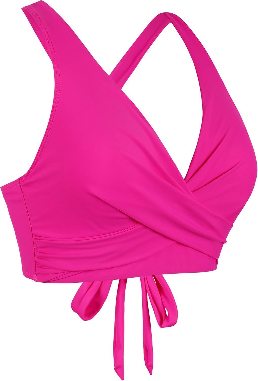 Hilor Women's Underwire Bikini Tops Push Up Criss Cross Swim Top Swimsuit Sexy V Neck Bathing Suit Tops - Image 4