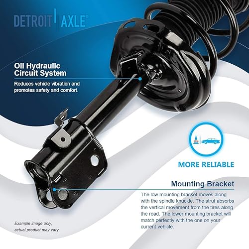 Miniatura 4 de Detroit Axle - Puntales delanteros para Honda Ridgeline 2006-2014 2007 2008 2009 2010 2011 2012 2013, 2 montajes de puntales listos, 2 eslabones de