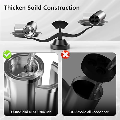 Miniatura 5 de BWE Grifo de fregadero de cocina de níquel cepillado con bronce aceitado de una sola manija con resorte desplegable 3 funciones, grifo de cocina sin