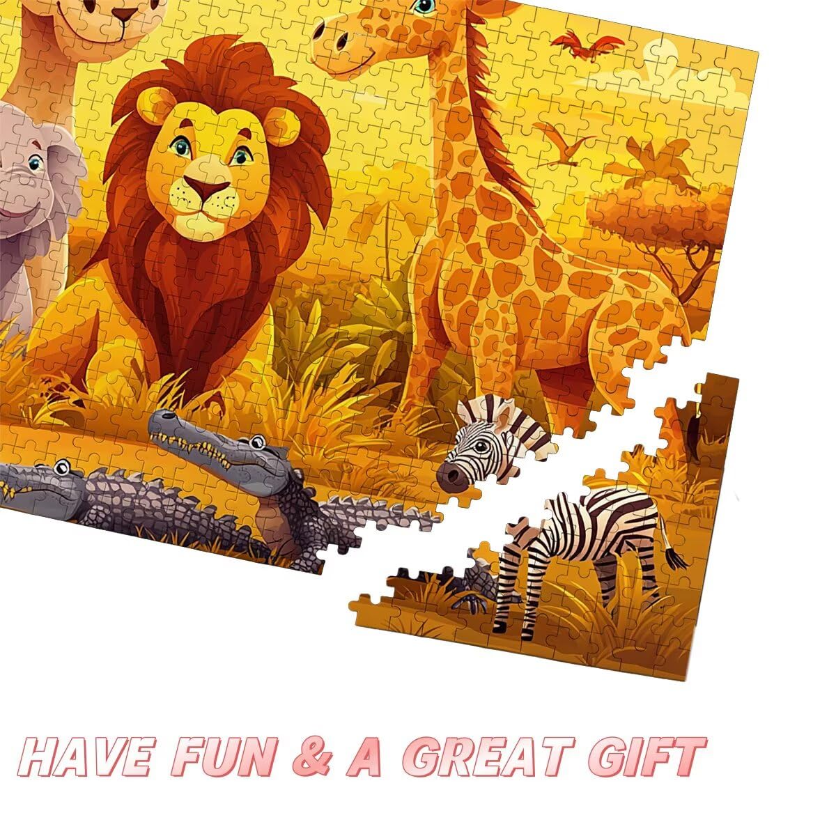Puzzle 3000 Teile Tier, Wiese Puzzle 3000 Teile Erwachsene, Klassische Puzzles für Die Ganze Familie Freunde, Holzpuzzle Erwachsene Wunderschönes Deko, Challenging Puzzlespiele für Geschenk -1956