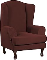 Vista 70 de Turquoize - Fundas de sillas de 2 piezas, fundas de sofá, funda de sillón con reposabrazos, protector lavable para sillas, tela jacquard gruesa Cian