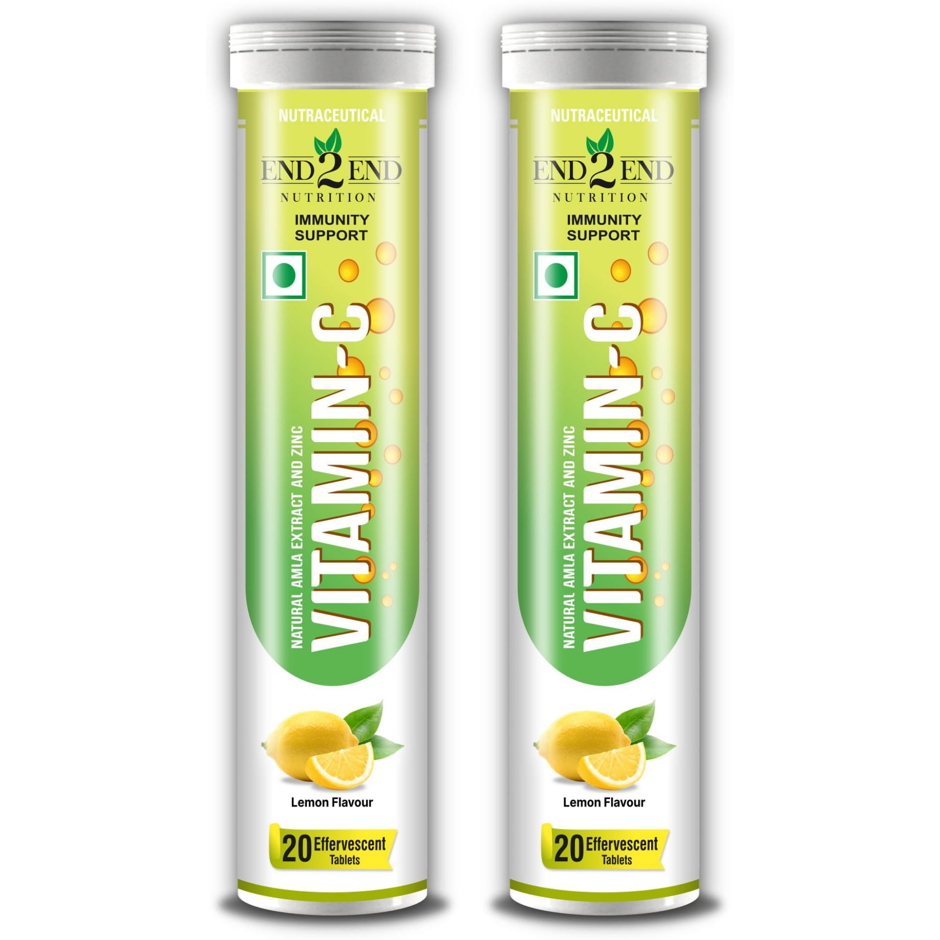 End2End Nutrition Natural Vitamin C - Amla Extract + Zinc for Immunity | Helps to Boost Collagen for Healthy Skin, Hair & Nails | Orange Flavour - 120 Effervescent Tablets — Amazon image 17