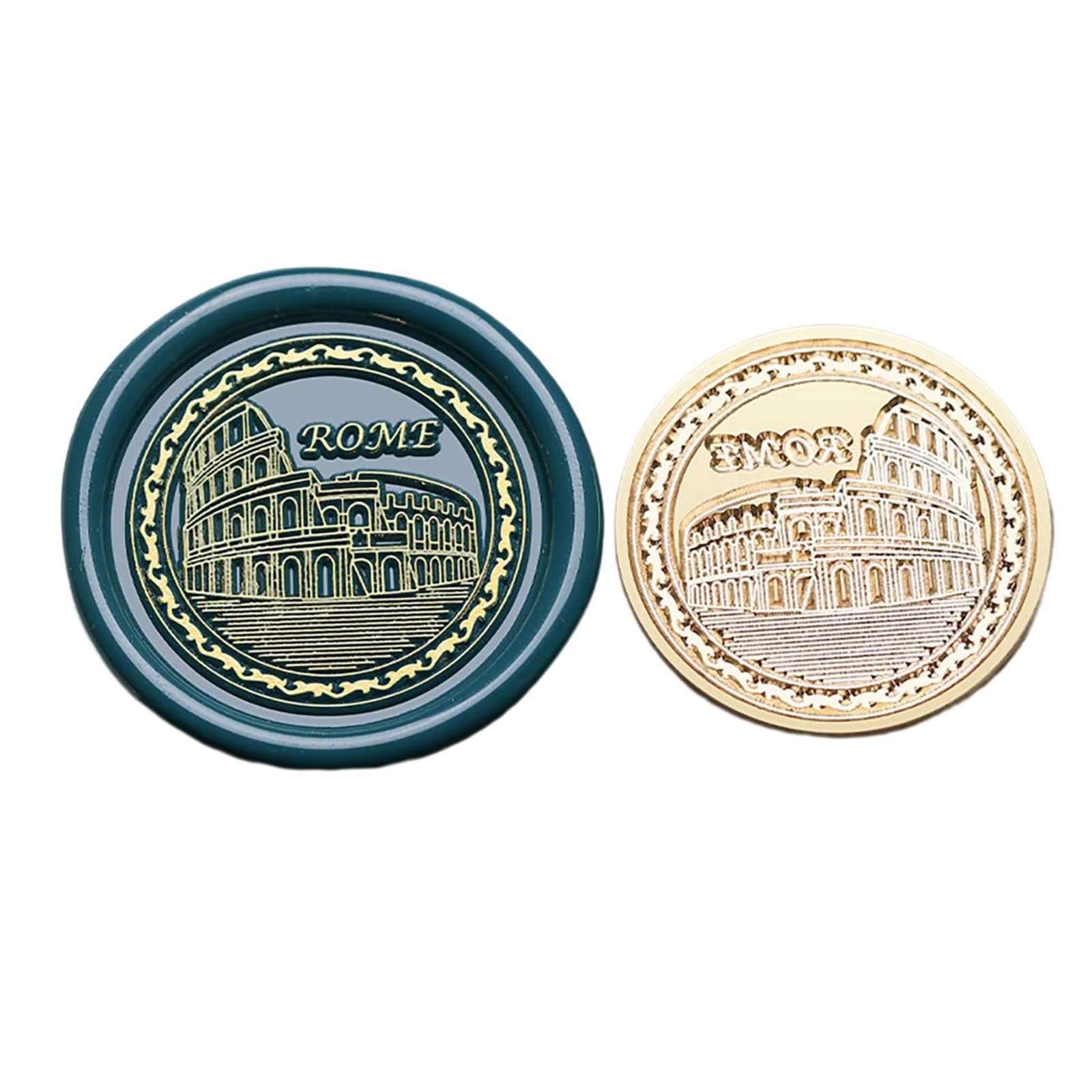 Tsophreniq Seal Stamp for Seal Envelope Craft Embellishment City Landmark Building Pattern Stamp Head for Scrapbooking Scrapbooking