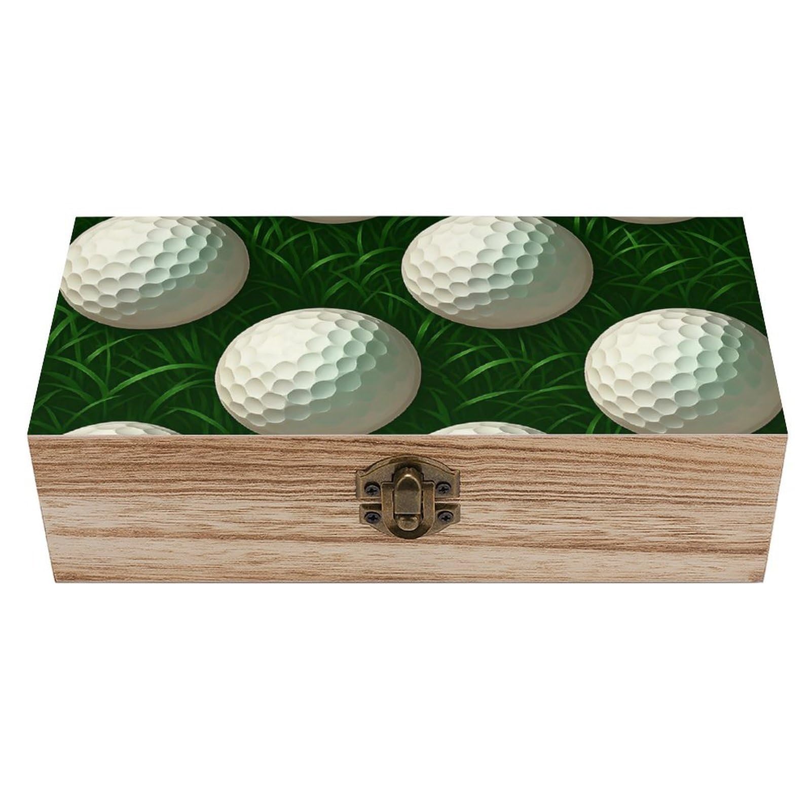 HLBSDM Golf Retro Wooden Storage Box Jewelry Art Gift Boxs Decorative Keepsake Boxes