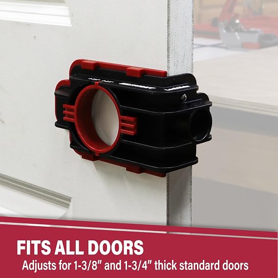 Milescraft 1337 Lock Mate - Door Lock Installation Kit with Jig for Wood/Metal Doors, 1-3/8 to 1-3/4 Thickness. Bi-Metal Cobalt Hole Saws Included